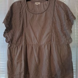 Gray babydoll top